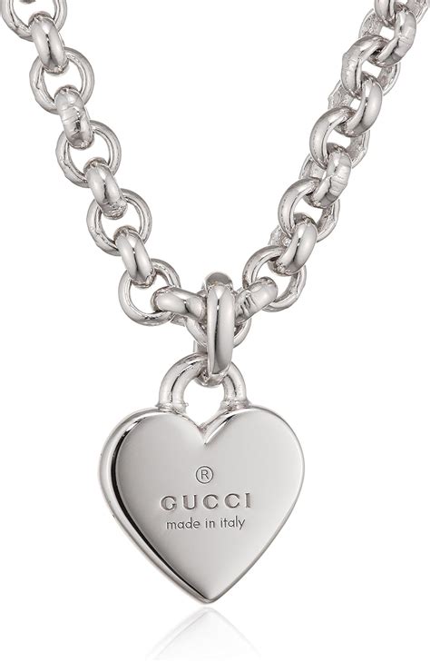 gucci facing g necklace|Gucci necklace with heart pendant.